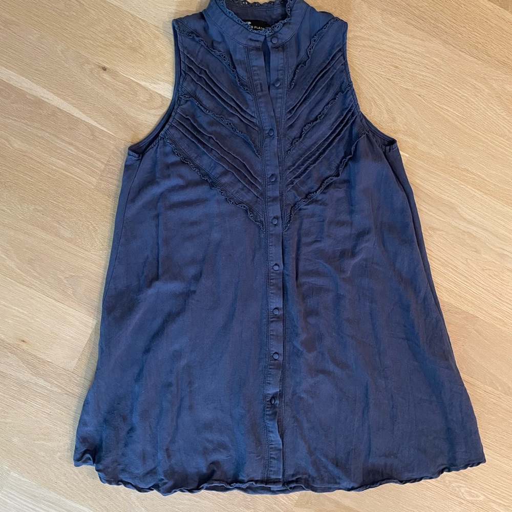 Tuckernuck M Pomander Place A Line Eyelet Lace Dutton Mini Dress Cottage Blue